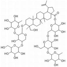 3-O-b-D-葡萄糖( 1→4)-[ a -L-鼠李糖(1→2)]- a-L-阿拉伯糖 23-羟基羽扇豆20(29)-烯-28–酸- 28-O-鼠李糖(1→4)葡萄糖(1→6)葡萄糖苷